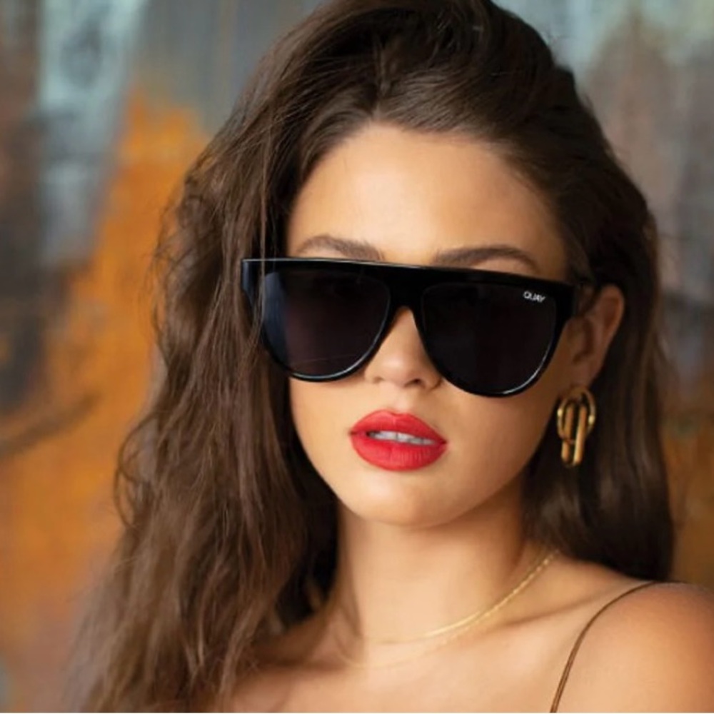 Quay Australia Black Oversized Sunglasses(LAST NIGHT)